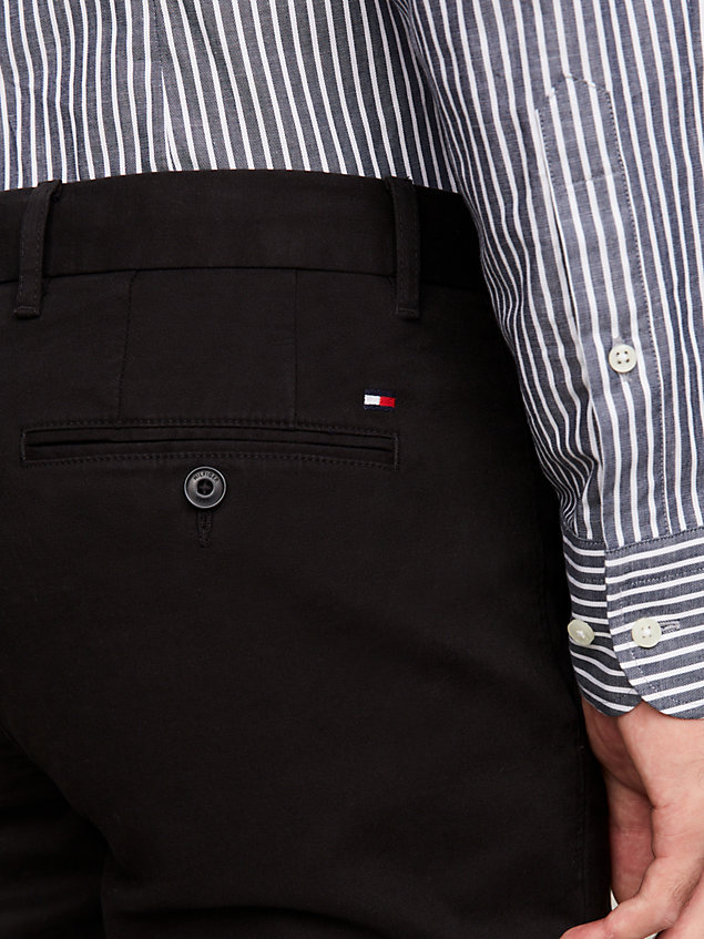 pantaloni denton essential regular fit black da uomo tommy hilfiger