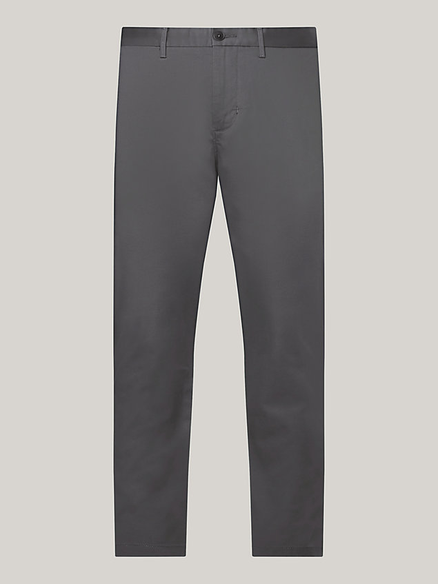 pantaloni denton essential regular fit grey da uomo tommy hilfiger