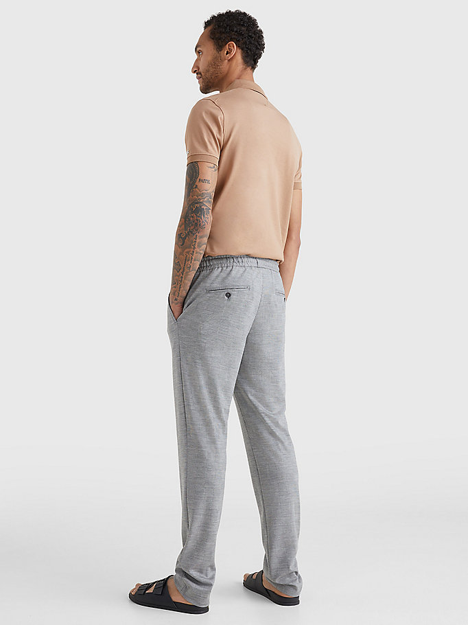 Mode Pantalons Pantalons en laine Seventy Pantalon en laine noir-gris clair motif \u00e0 carreaux style d\u00e9contract\u00e9 