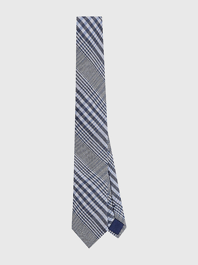 Tommy Hilfiger Seidenkrawatte mit Gitterkaro in Blau für Herren Herren Accessoires Krawatten 