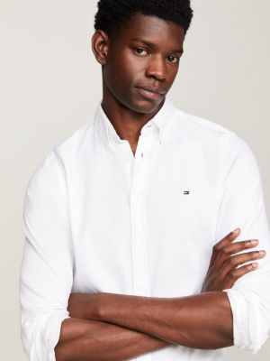 Mens tommy hot sale hilfiger white shirt