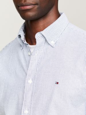 Tommy hilfiger mens striped 2024 shirt