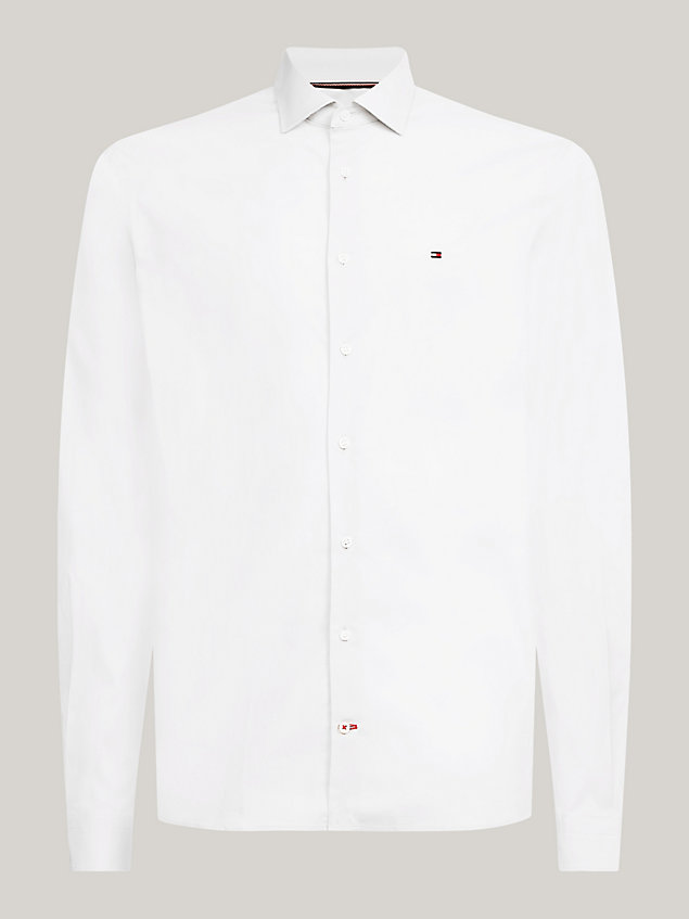 white th flex poplin shirt for men tommy hilfiger