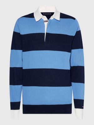 Knitted Stripe Rugby Shirt BLUE Tommy Hilfiger