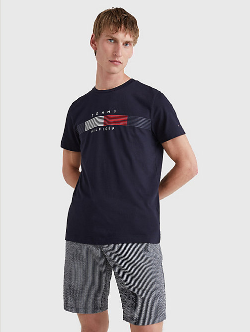 blue signature logo t-shirt for men tommy hilfiger