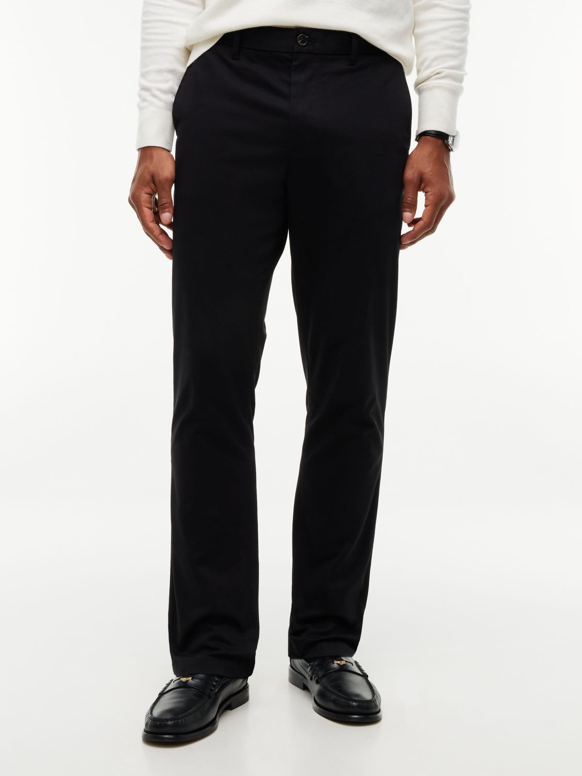 1985 Denton Slim Straight Leg Chinos — Black