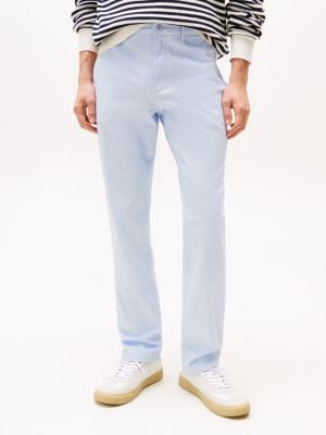 blauw 1985 denton chino met rechte broekspijpen voor heren - tommy hilfiger