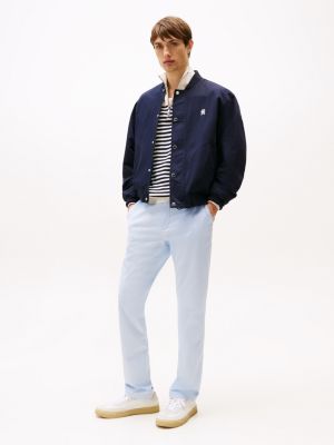 blauw 1985 denton chino met rechte broekspijpen voor heren - tommy hilfiger