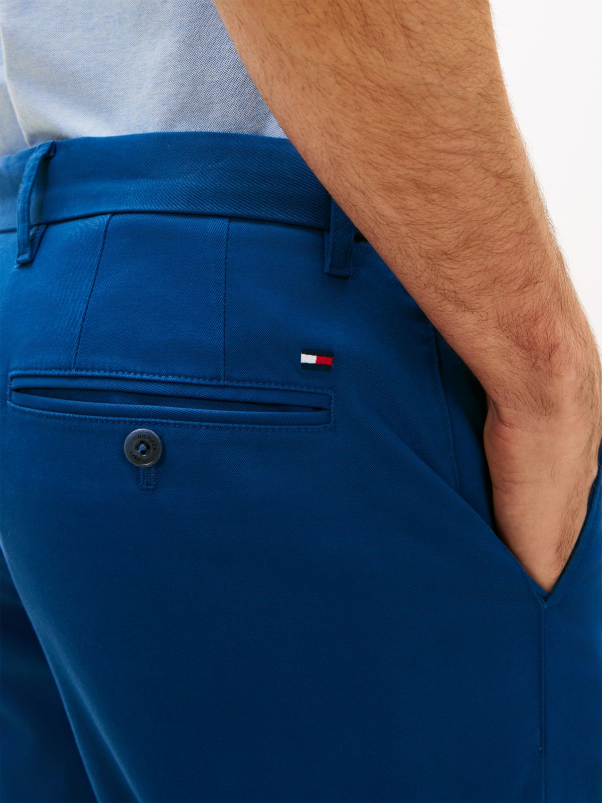 1985 Denton Slim Straight Leg Chinos — Blue