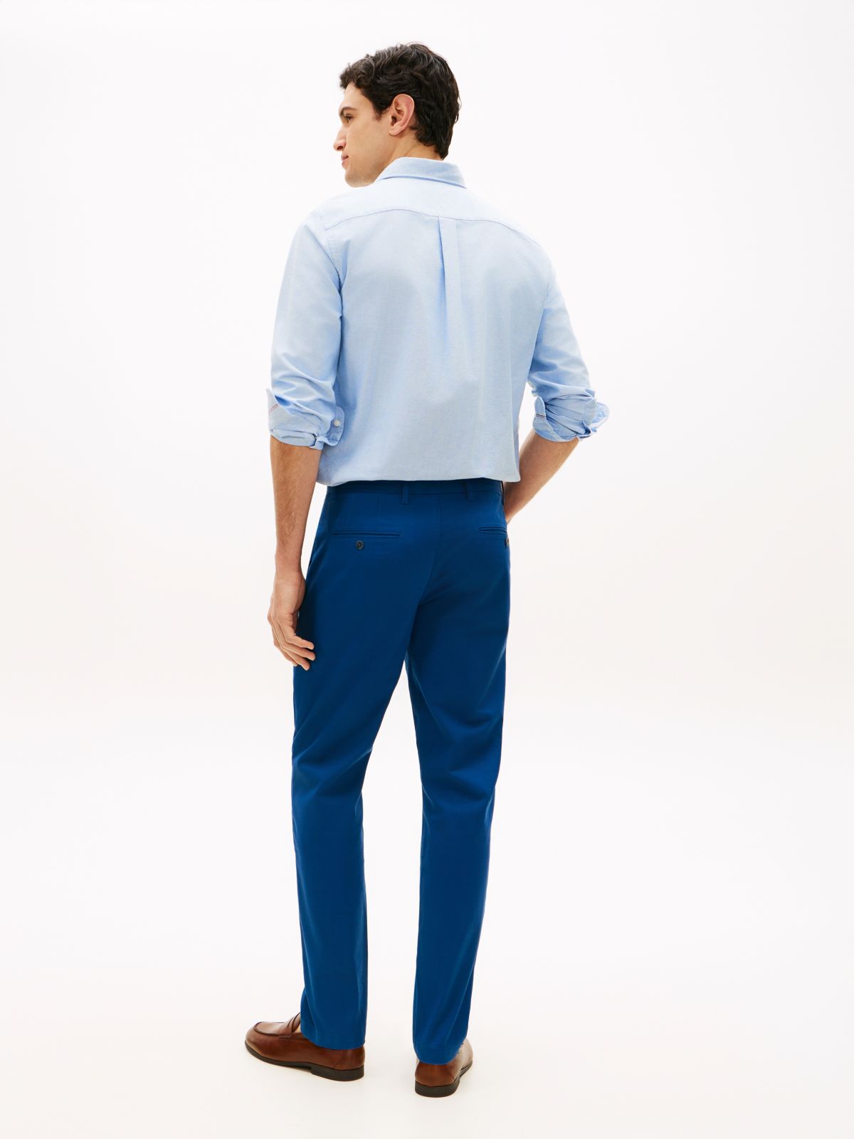 1985 Denton Slim Straight Leg Chinos — Blue