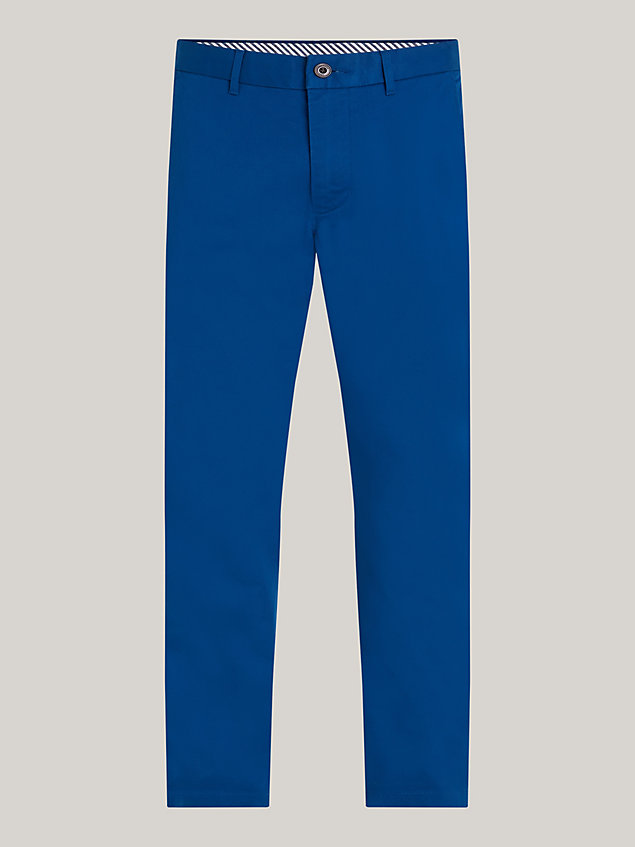 pantaloni chino denton 1985 collection dritti blue da uomo tommy hilfiger
