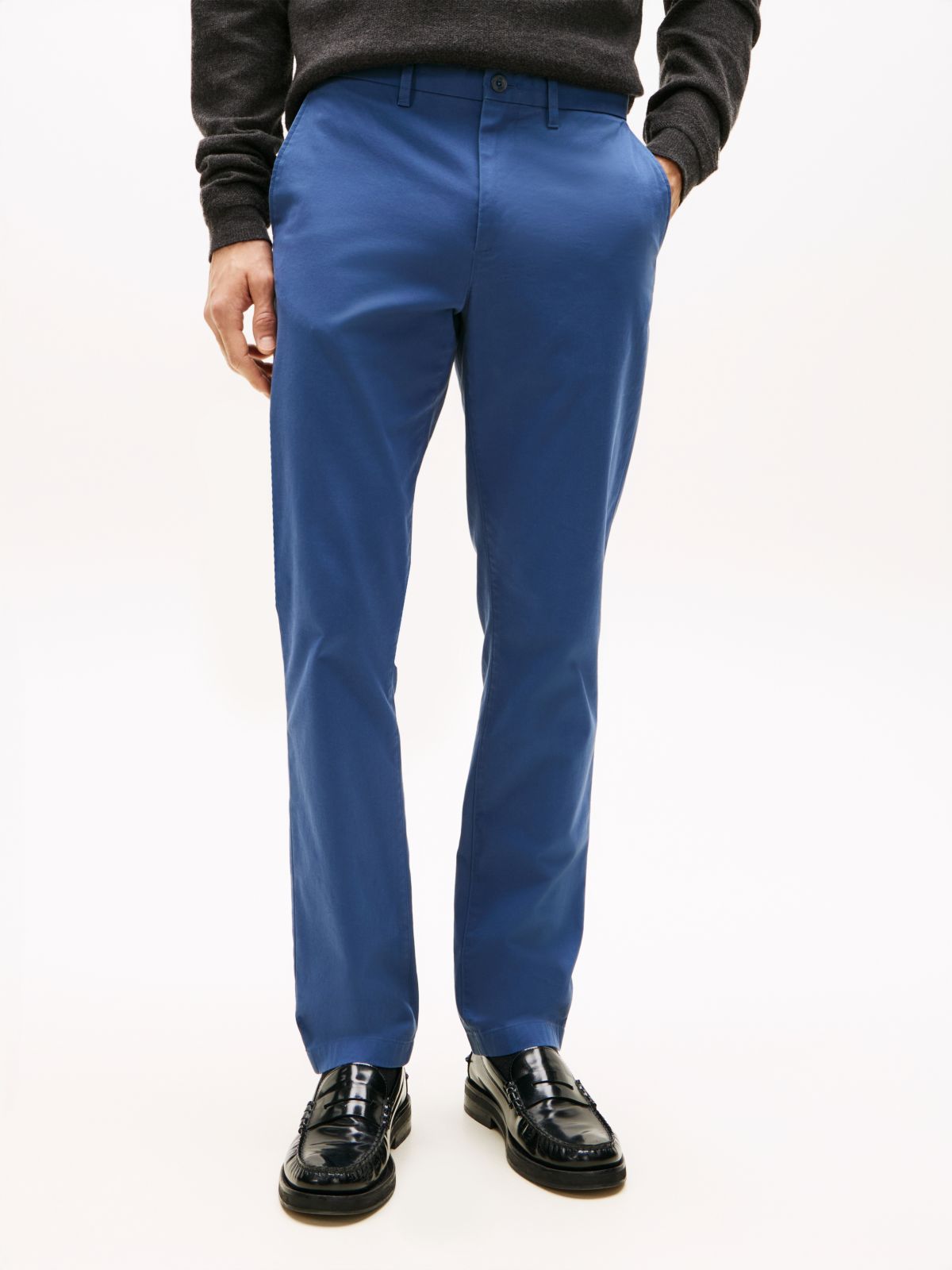 1985 Denton Slim Straight Leg Chinos — Blue
