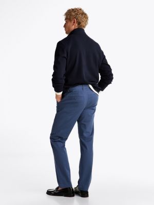 blauw 1985 denton chino met rechte broekspijpen voor heren - tommy hilfiger