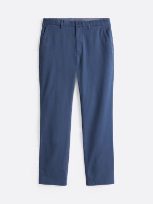 blauw 1985 denton chino met rechte broekspijpen voor heren - tommy hilfiger