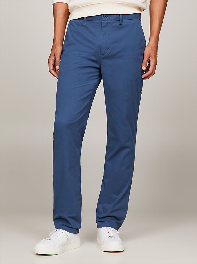 pantaloni chino denton 1985 collection straight fit blue da uomini tommy hilfiger