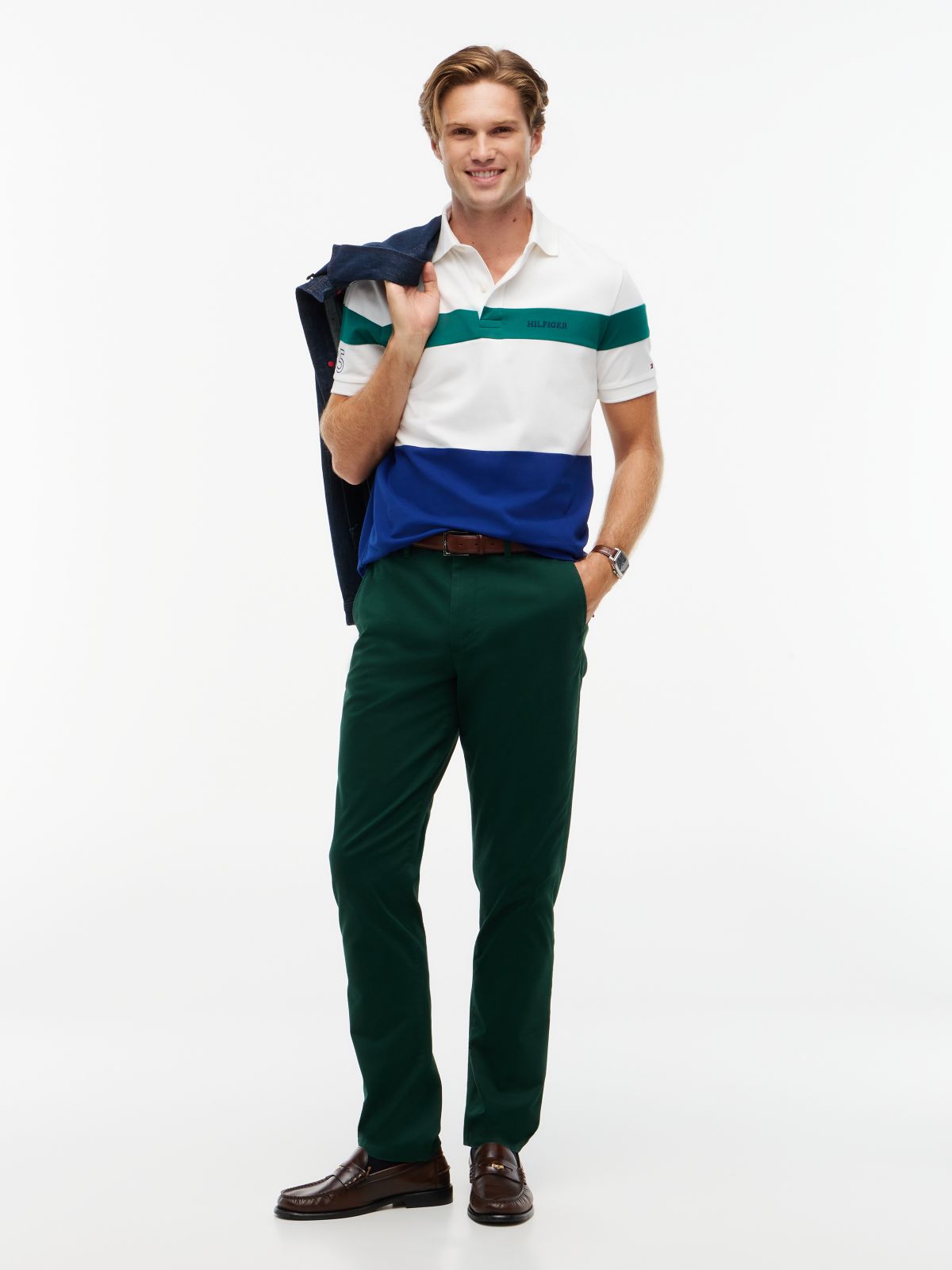 1985 Denton Slim Straight Leg Chinos — Green