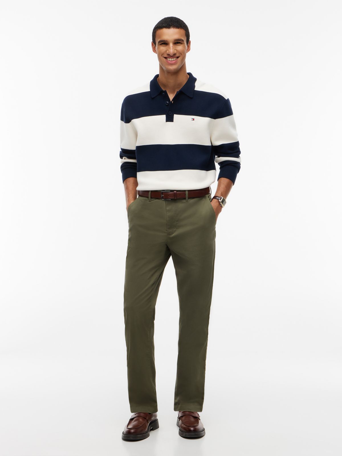1985 Denton Slim Straight Leg Chinos — Green