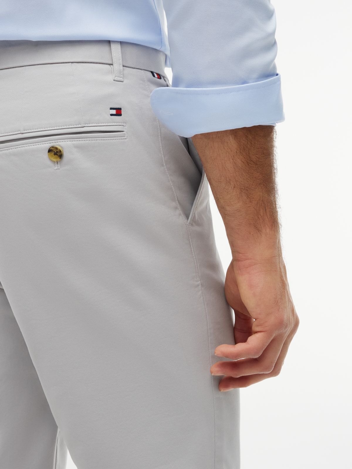 1985 Denton Slim Straight Leg Chinos — Grey