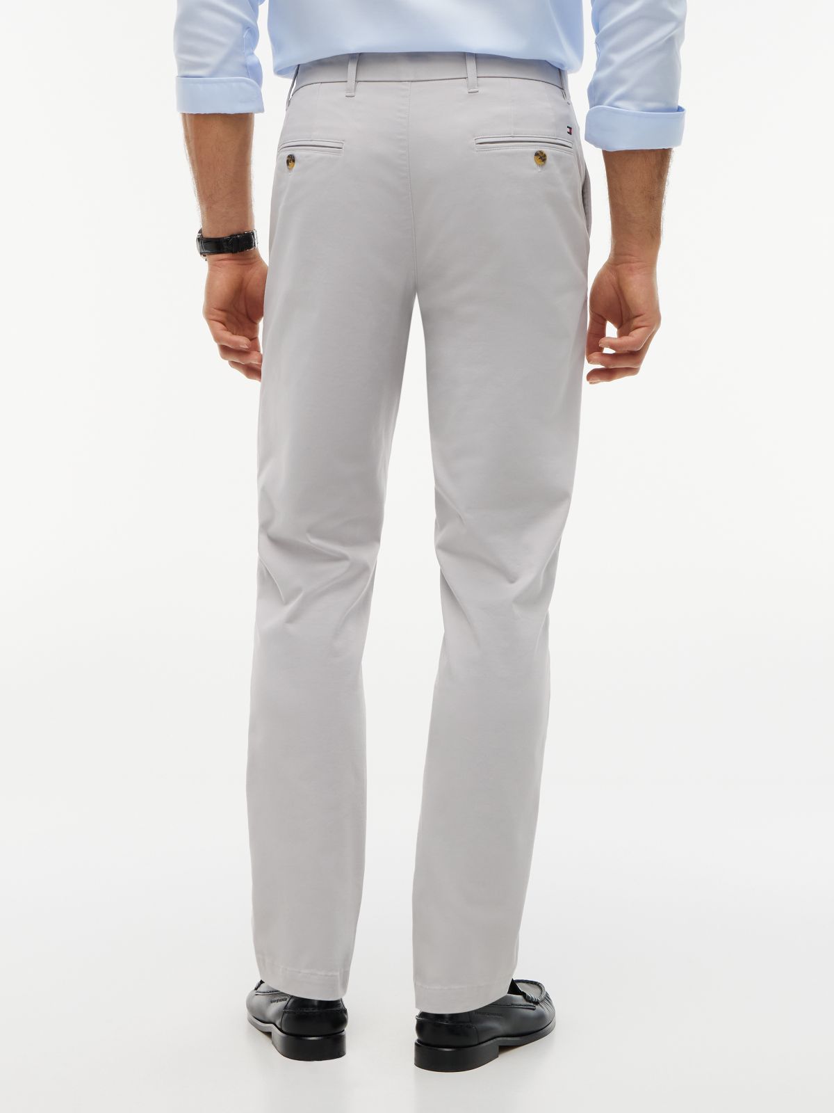 1985 Denton Slim Straight Leg Chinos — Grey