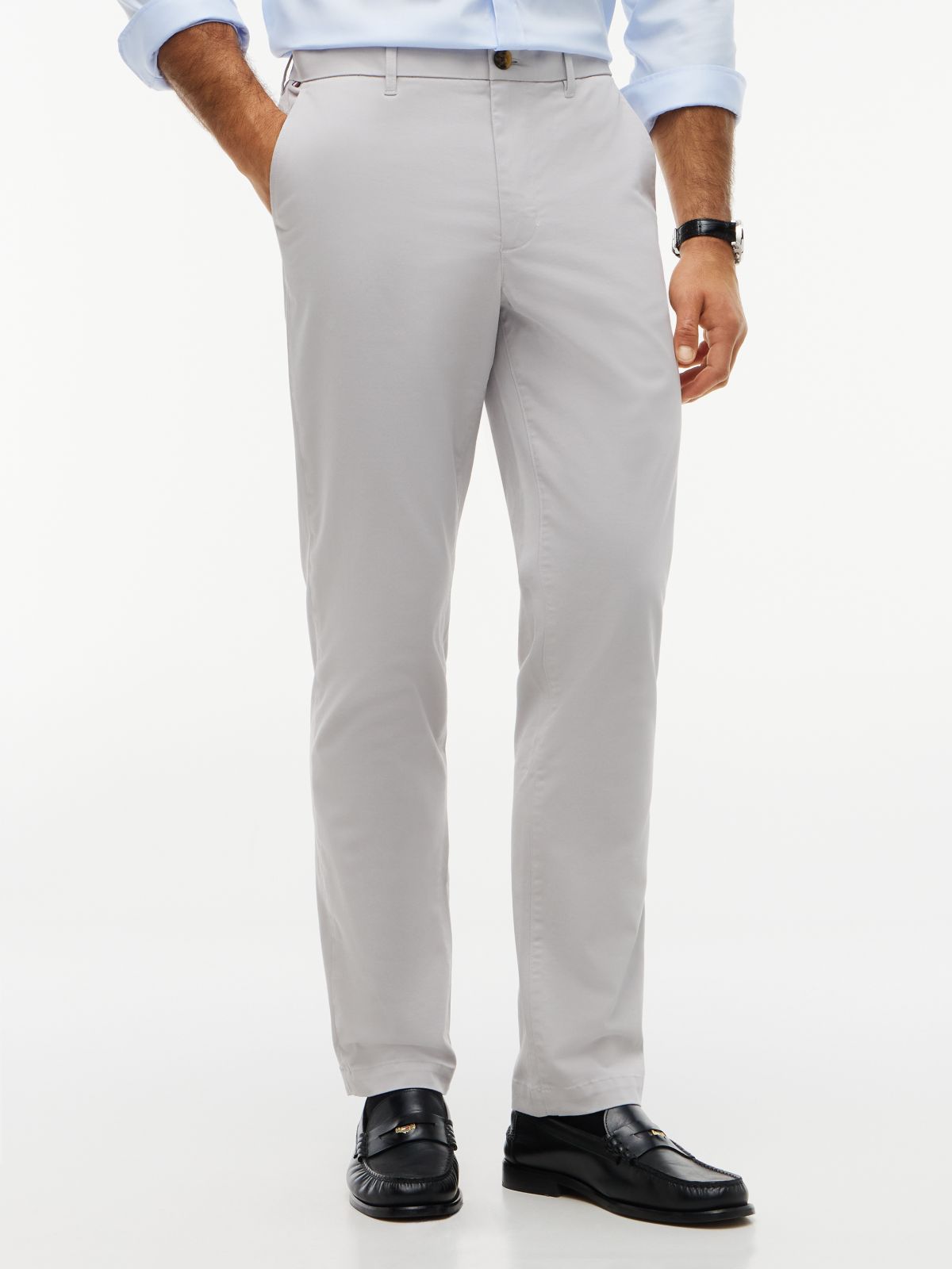 1985 Denton Slim Straight Leg Chinos — Grey