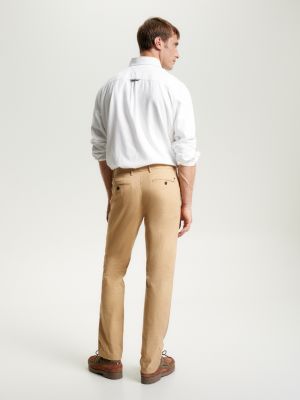 Straight Fit Stretch-Chinos aus Pima-Baumwolle | Khaki | Tommy 