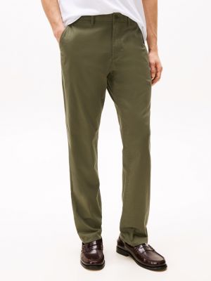 khaki 1985 denton pima straight chinos for men tommy hilfiger