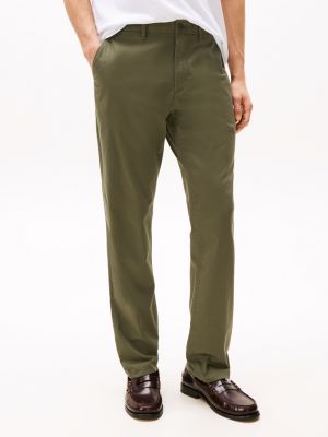 khaki 1985 denton chino met rechte broekspijpen voor heren - tommy hilfiger