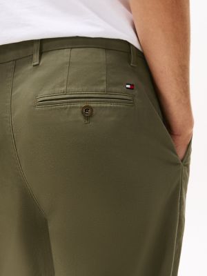 khaki 1985 denton chino met rechte broekspijpen voor heren - tommy hilfiger