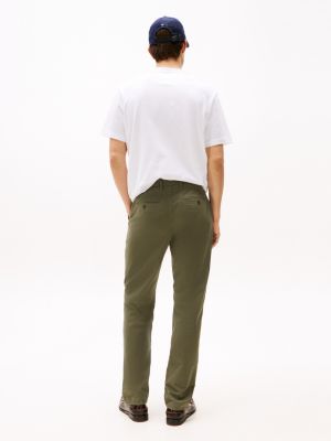 khaki 1985 denton chino met rechte broekspijpen voor heren - tommy hilfiger