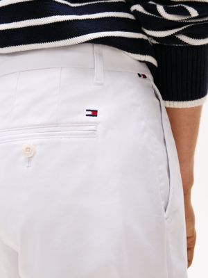 wit 1985 denton chino met rechte broekspijpen voor heren - tommy hilfiger