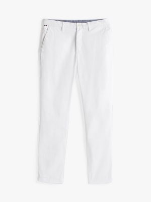 white 1985 denton pima straight chinos for men tommy hilfiger