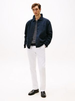 white 1985 denton pima straight chinos for men tommy hilfiger