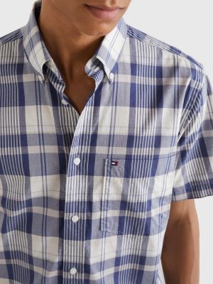 mens short sleeve shirt blue