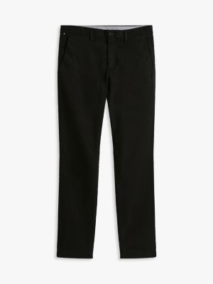 pantaloni chino bleecker 1985 collection slim fit nero da uomini tommy hilfiger