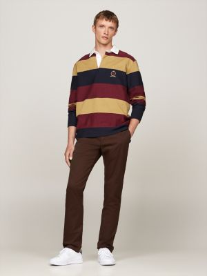 brown bleecker slim chinos for men tommy hilfiger