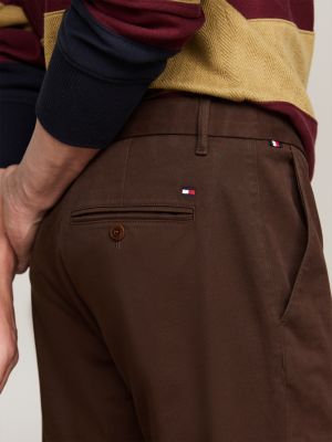 pantalón chino bleecker slim 1985 collection marrón de hombres tommy hilfiger