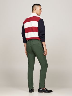 groen 1985 collection bleecker slim chino voor heren - tommy hilfiger