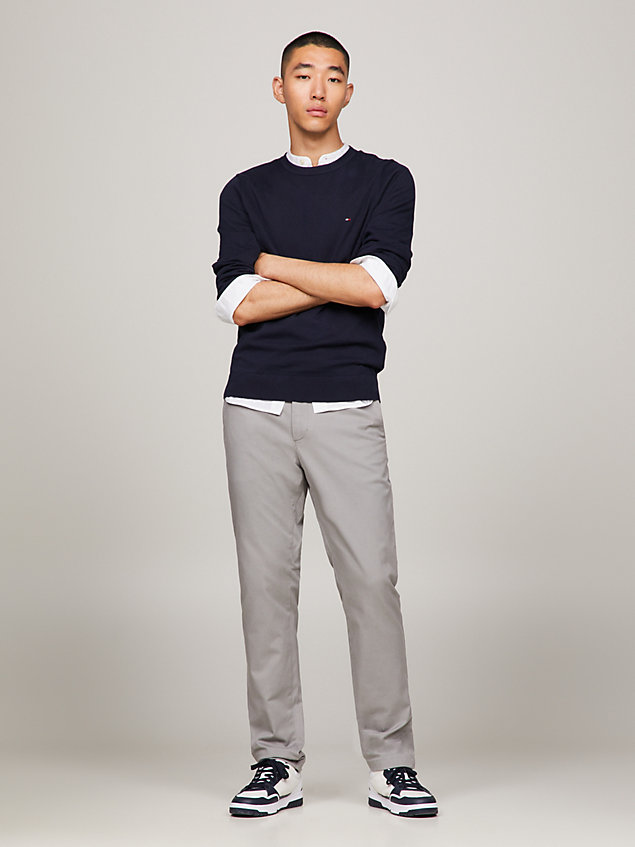 grey 1985 collection bleecker slim fit chinos for men tommy hilfiger