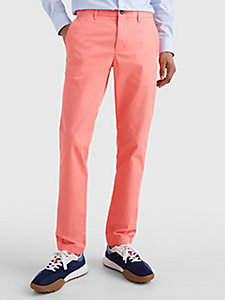 pink 1985 collection bleecker slim fit chinos for men tommy hilfiger