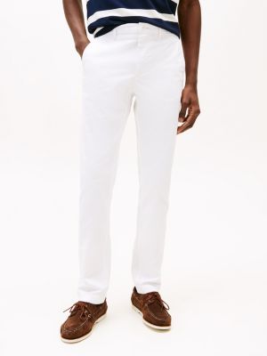 chino slim bleecker 1985 collection blanc pour hommes tommy hilfiger