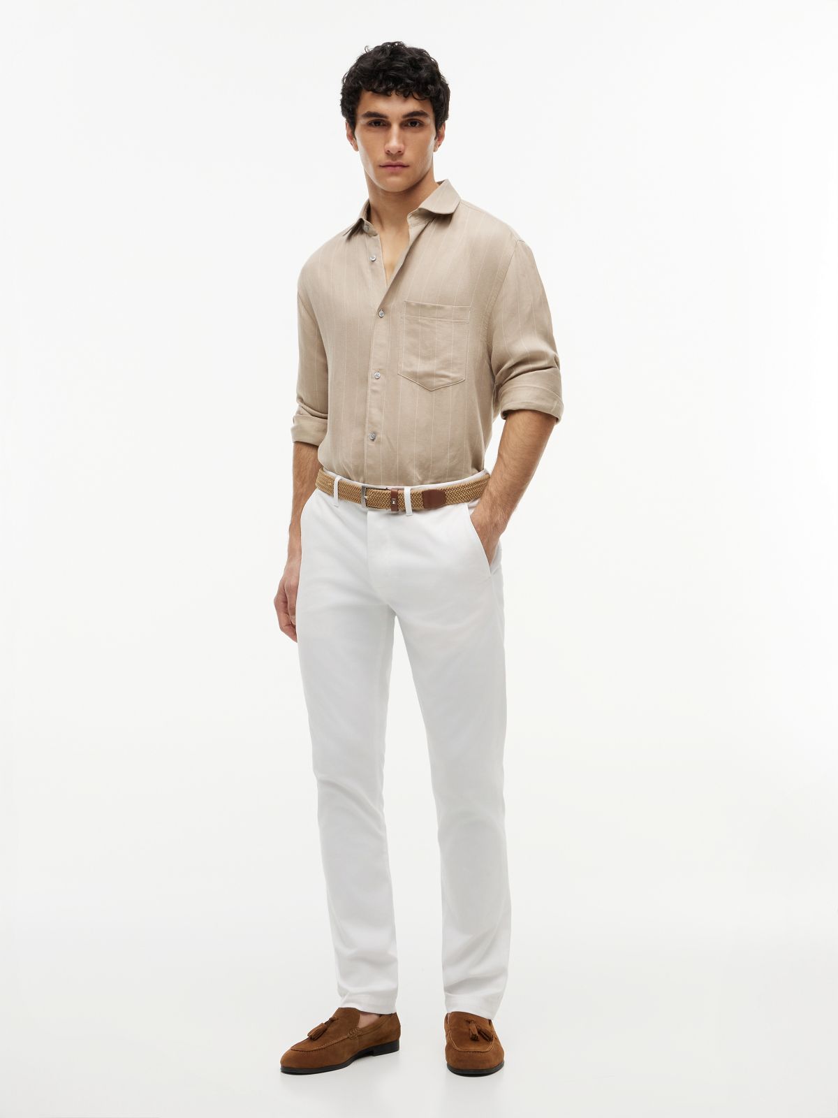 1985 Bleecker Slim Chinos — White