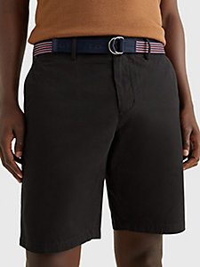 black harlem relaxed belted shorts for men tommy hilfiger