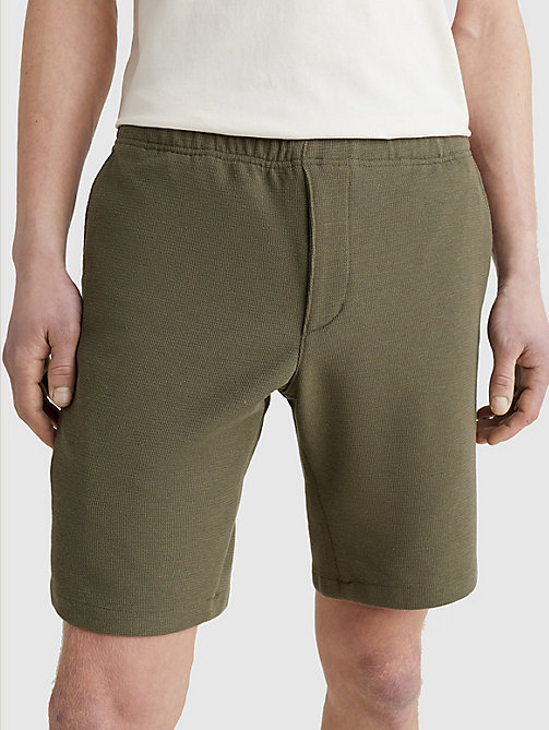 khaki harlem relaxed fit jersey-shorts für herren - tommy hilfiger