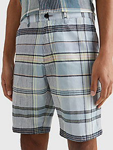 Tommy Hilfiger Cotton Fine-check Deck Shorts in Blue for Men Mens Clothing Shorts Casual shorts 