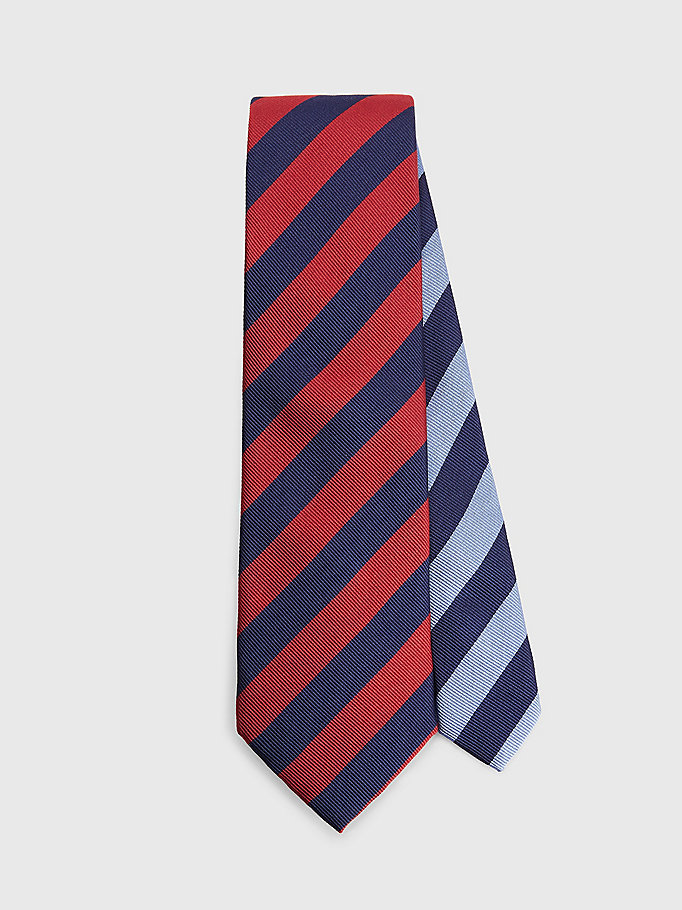 Tommy Hilfiger Uomo Accessori Cravatte e accessori Cravatte Cravatta in jacquard di pura seta a righe 