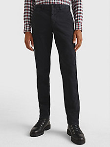 black th flex denton fitted trousers for men tommy hilfiger