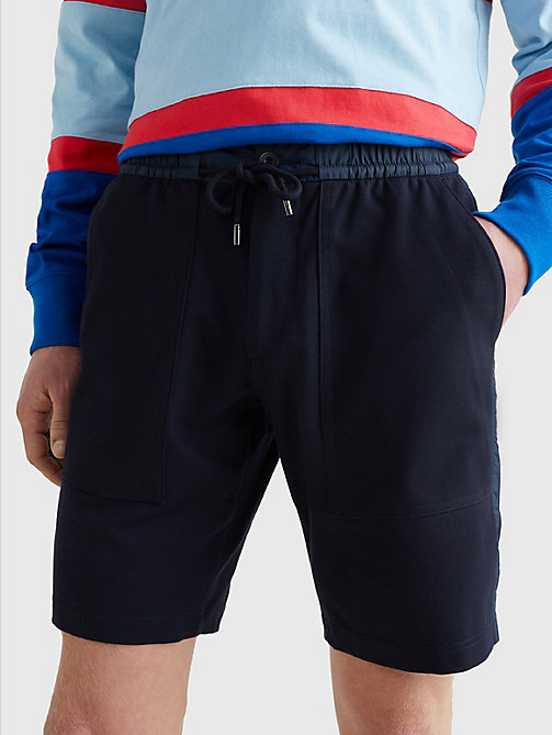 blue harlem relaxed utility shorts for men tommy hilfiger