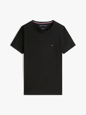 black th flex slim fit t-shirt for men tommy hilfiger