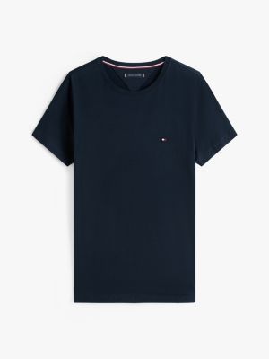 blue th flex slim fit t-shirt for men tommy hilfiger