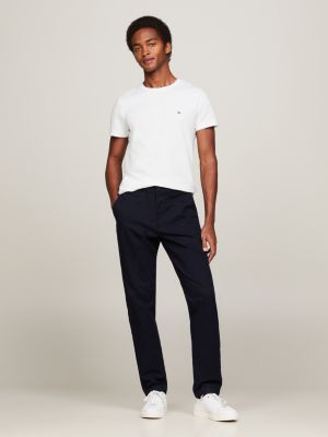 weiß th flex slim fit t-shirt für herren - tommy hilfiger